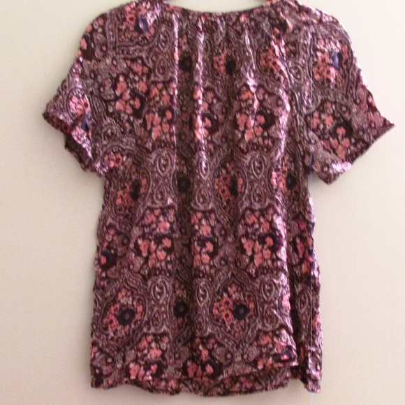 |Lucky Brand| Paisley Printed Tassel Shirt Size M - Picture 2 of 3